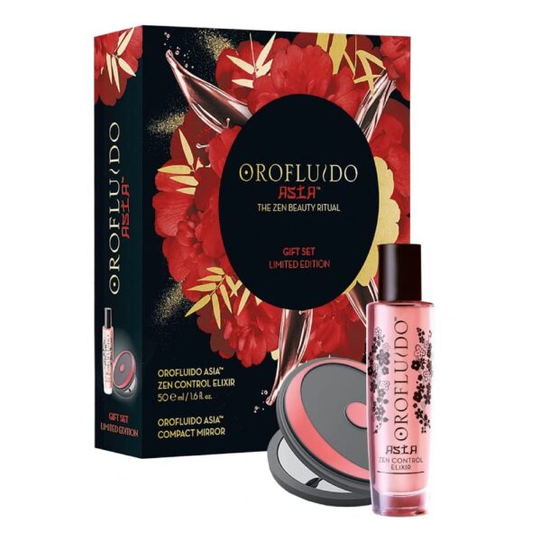 Orofluido Limited Edition Asia Zen Control Elixir Leave in Hair Care 50ml + Compact Mirror - Image 2