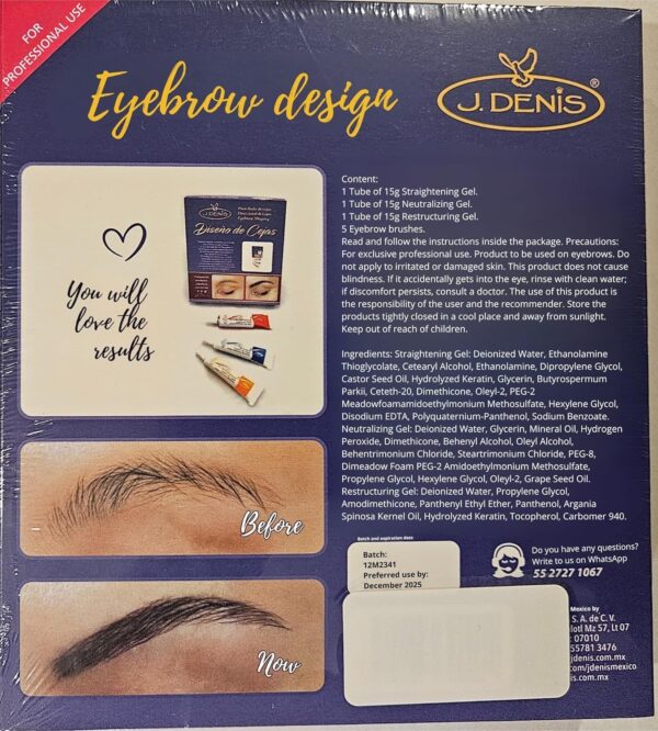 Generic J Denis laminado de cejas kit profesional | planchado de cejas kit permanente - Image 2